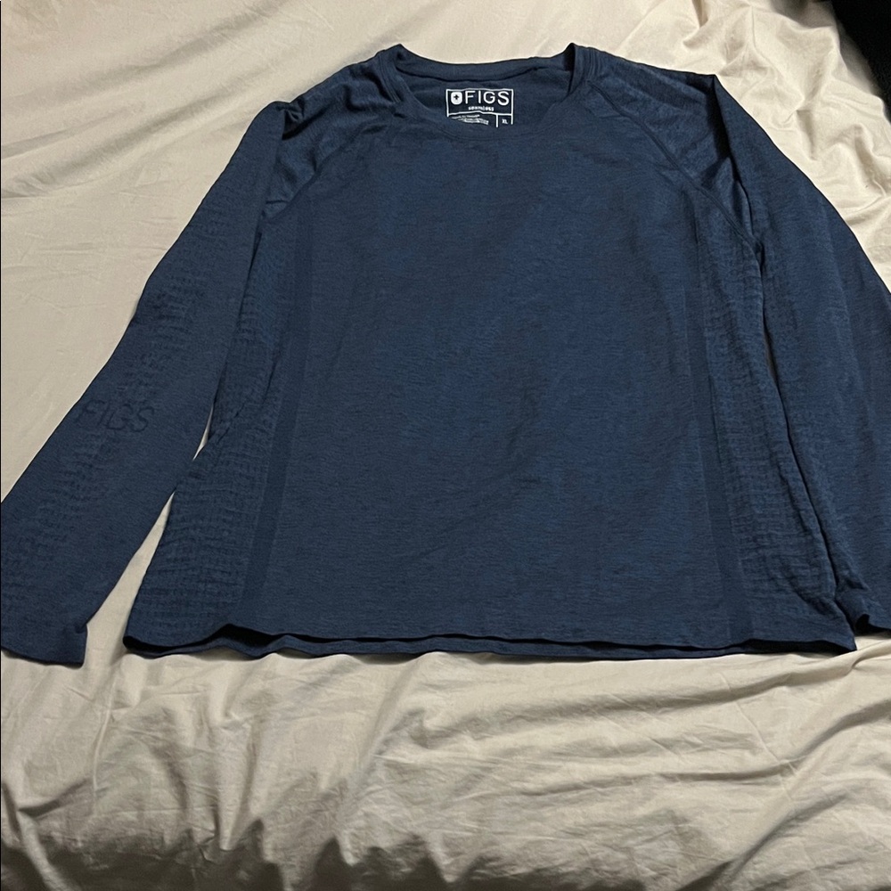 Figs Navy Long Sleeve Shirt